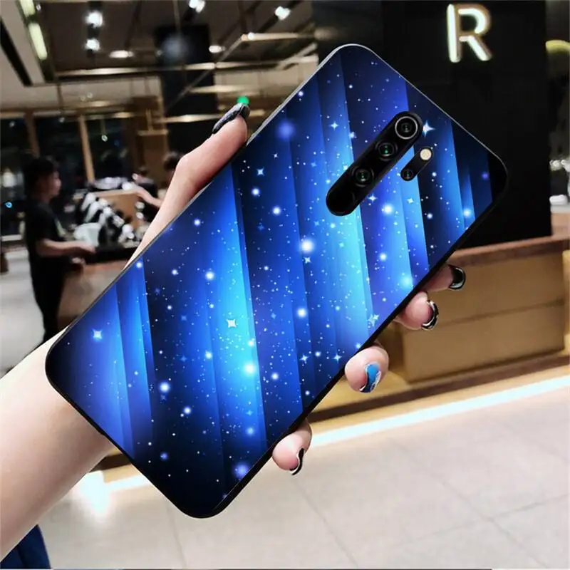 Красочные пространства для galaxy Вселенная крышка черная мягкая чехол телефона Redmi