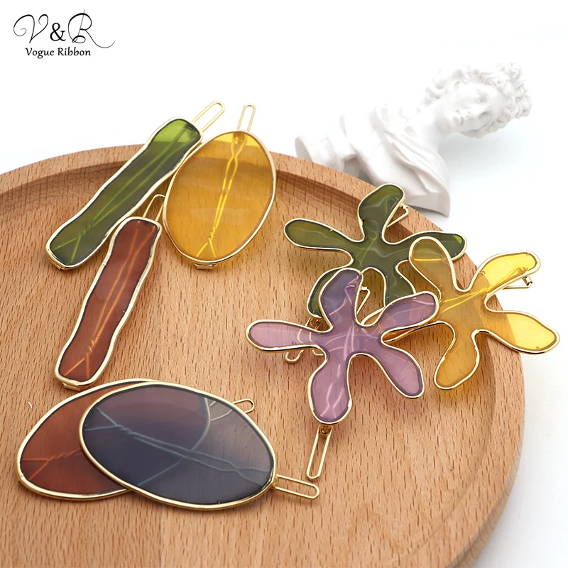 Заколка для волос в Корейском стиле заколка с имитацией акриловых цветов и