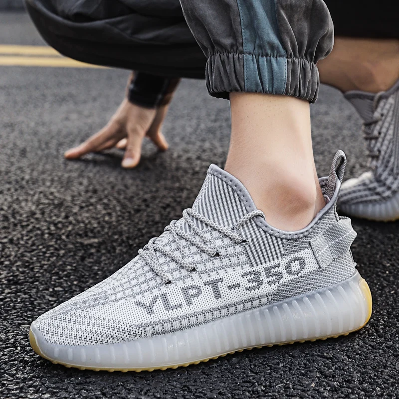 

Male Sneaker Run Sport Breathable Non Slip Shoe Comfortable Casual Hard-Wearing Lace-up Black White