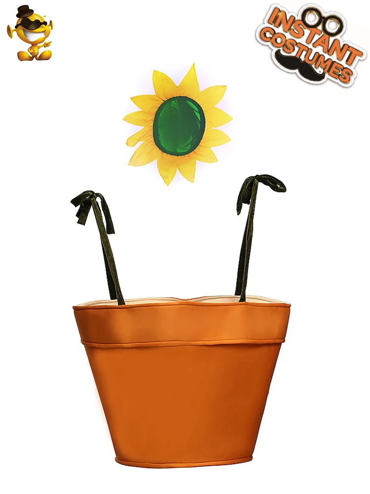 Unisex Adult Cosplay Sunflower Pot Costumes Halloween Party Mascot Tunic Women Fancy Dress Funny Plant Cute Clothing |