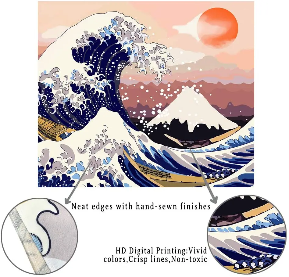 

Psychedelic mountain sun wave tapestry art wall hanging home carpet decoration tapestryLG814-19