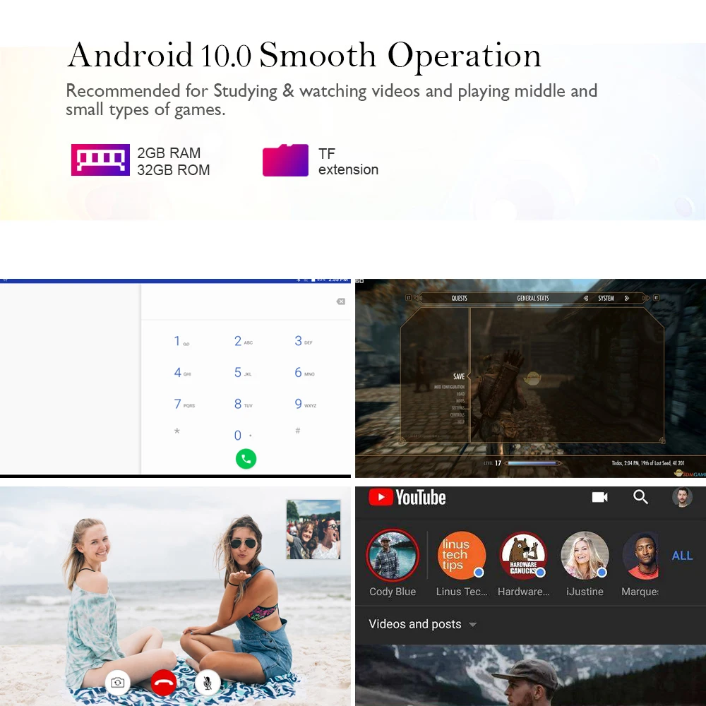 10 дюймовый планшет ANRY RS30 Android 0 2 Гб ОЗУ 32 ПЗУ 8 ядер 1 6 ГГц | Wi Fi GPS Совместим с Micro SD