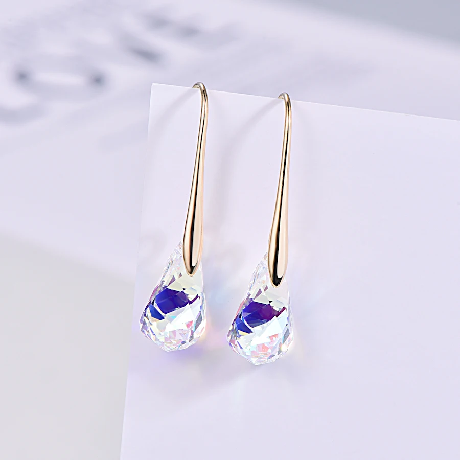 Оригинальные Подвесные серьги-капли с кристаллами Сваровски для женщин модные