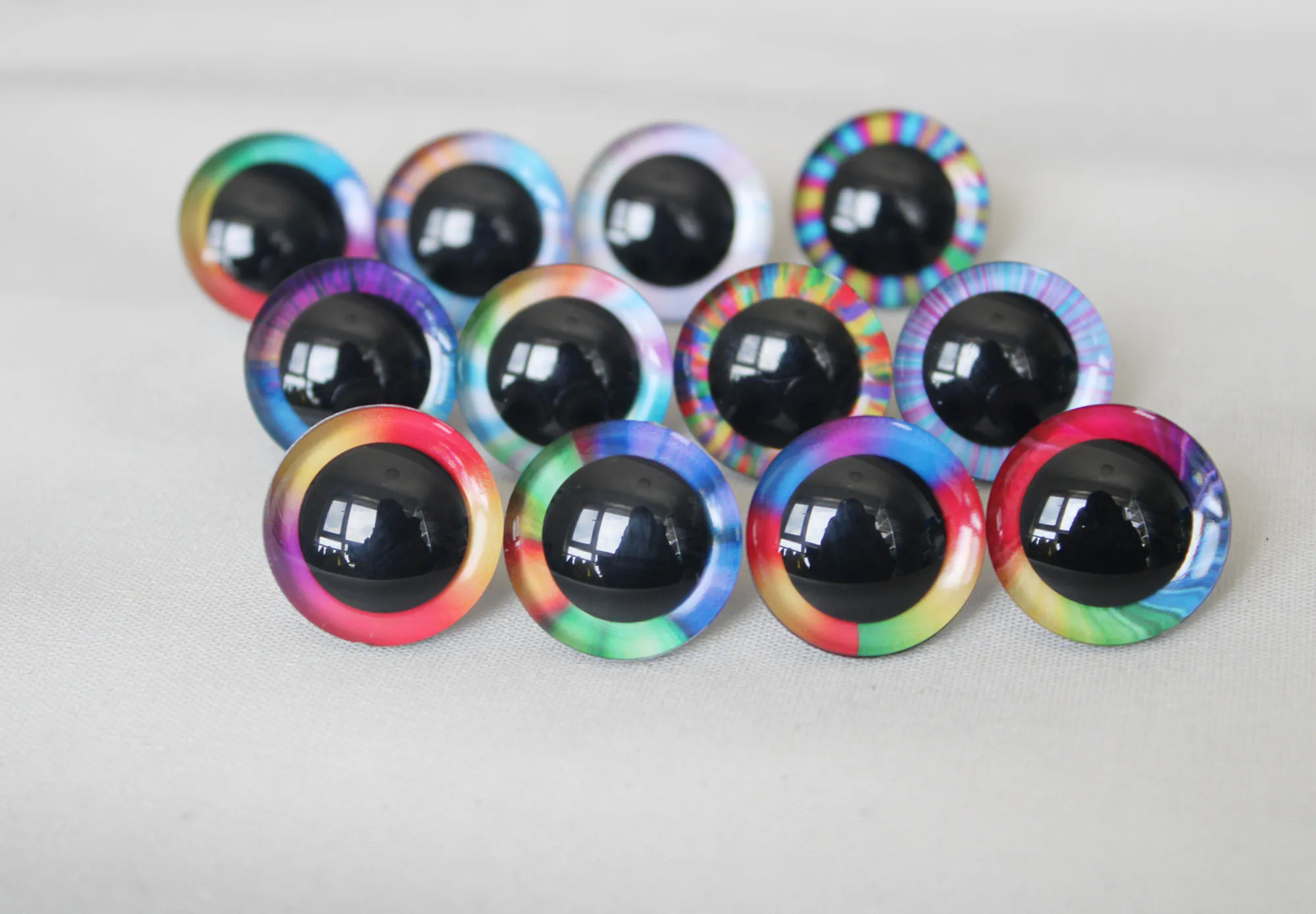 20pcs/lot new 9MM --35mm 3D rainbow colors toy safety eyes Rainbow doll + washer for diy plush doll--R12 | Игрушки и хобби
