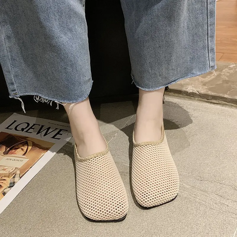 

Spring Women's Flat Shoes Pure Color Simple Fashion Wild Breathable Upper Casual Elegant Large Size Women's Single Shoes