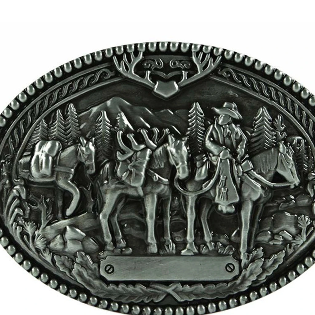 Винтажный цветок лошадь Мужская Татуировка пряжка для ремня в западном стиле