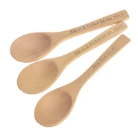 50pcs personalized engraved mini wood spoons wooden kids cooking party wedding shower gift favors