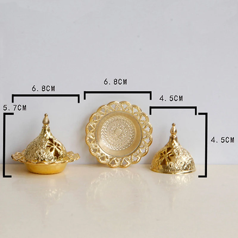 

Metal Incense Burner Vintage Porcelain Censer Portable Buddhism Incense Holder Home Aromatherapy Furnace