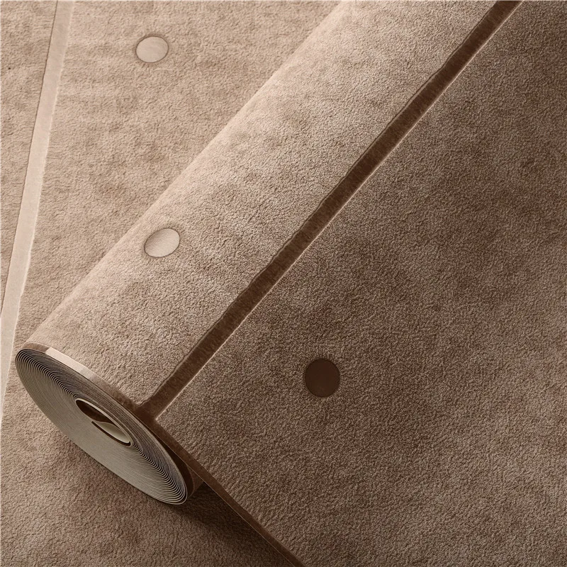 

Sound insulation and noise reduction Suede velvet TV background Light luxury 3D thickening modern minimalist non-woven wallpaper