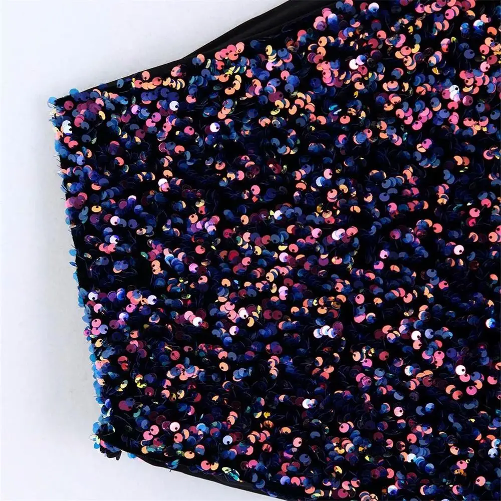 

Autumn 2019 women's new long sleeve asymmetric collar, slant shoulder, single sleeve bead trim, thin bottoming top02157269330