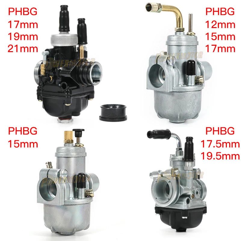12mm 15mm 17mm 19mm 21mm PHBG Motorcycle Carburetor Black Racing Carburador Carb 2-Stroke For Yamaha Puch Zuma ATV BWS100 | Автомобили и