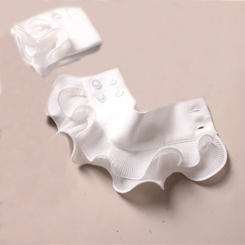 Шифоновые перчатки рукава поддельные шифоновые женские черные белые