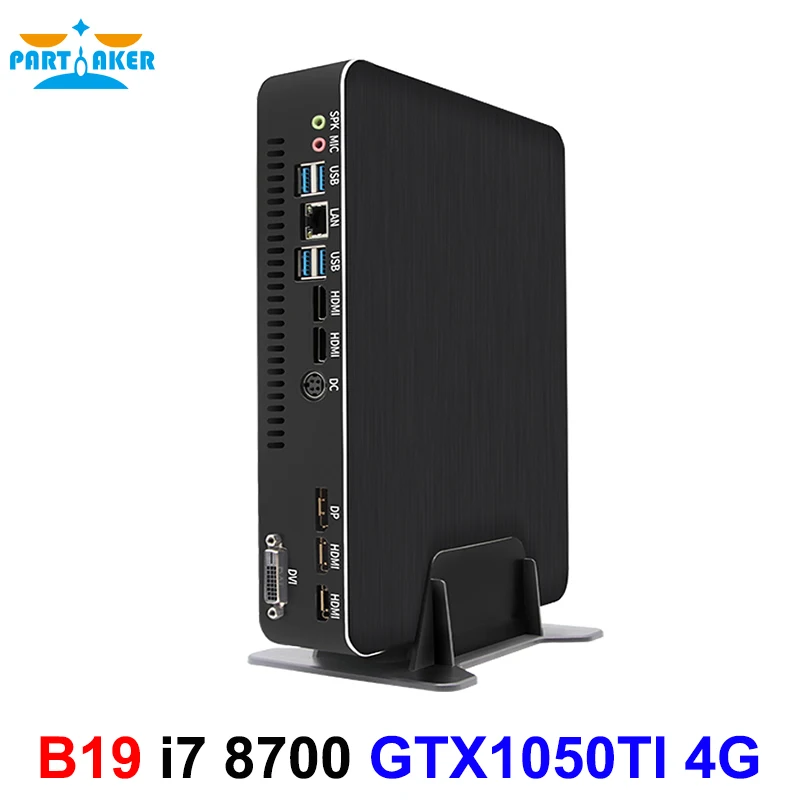Игровой Компьютер par57 Intel i7 6 ядер 12 потоков 8700 Nvidia GTX 1050TI 4 Гб мини ПК 2 * DDR4 HDMI 0 1 DP DVI