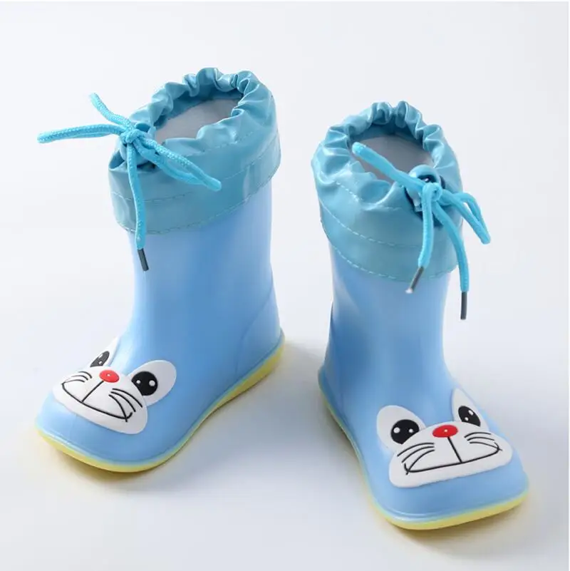 Дождевые ботинки для мальчиков и девочек сапоги от дождя из ПВХ водяная обувь