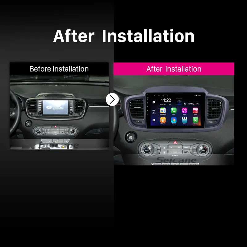 Автомагнитола Seicane 1024*600 Navi 10 1 дюйма HD Android 0 для KIA SORENTO LHD 2015 мультимедийный плеер GPS