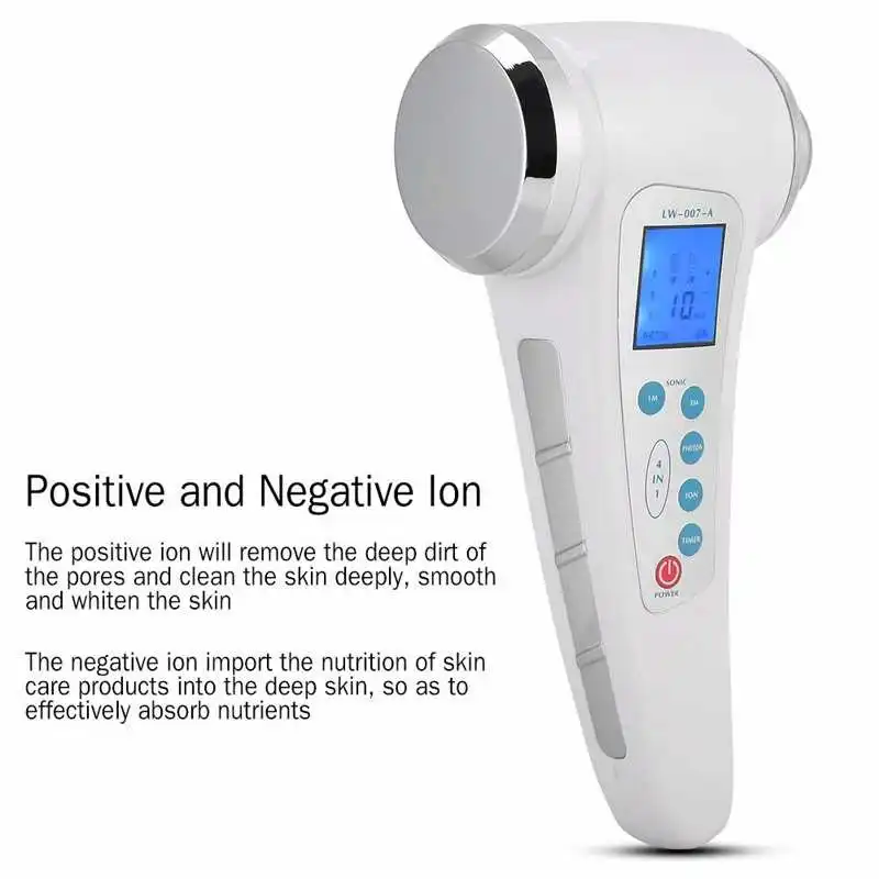 Kopen 4 In1 Ultrasone Gezicht Massager Anti Aging Led Photon Light Ion Importeren Gezicht Body Shaper Huidverjonging Huidverzorging