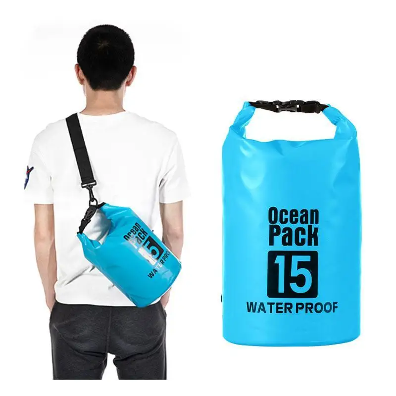 

Waterproof PVC Dry Bag Outdoor Waterproof Dry Backpack Water Floating Bag Roll Top Sack Kayaking Rafting Boating Swiming Bucket