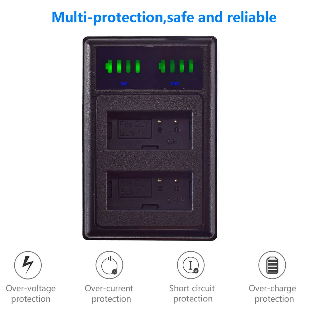 Аккумуляторная батарея BLN1 с двойным зарядным устройством со светодиодной