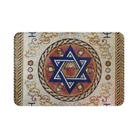 floor mat with the national emblem of israel and jewish logo door matbathroom anti fouling and easy to clean 40x60cm