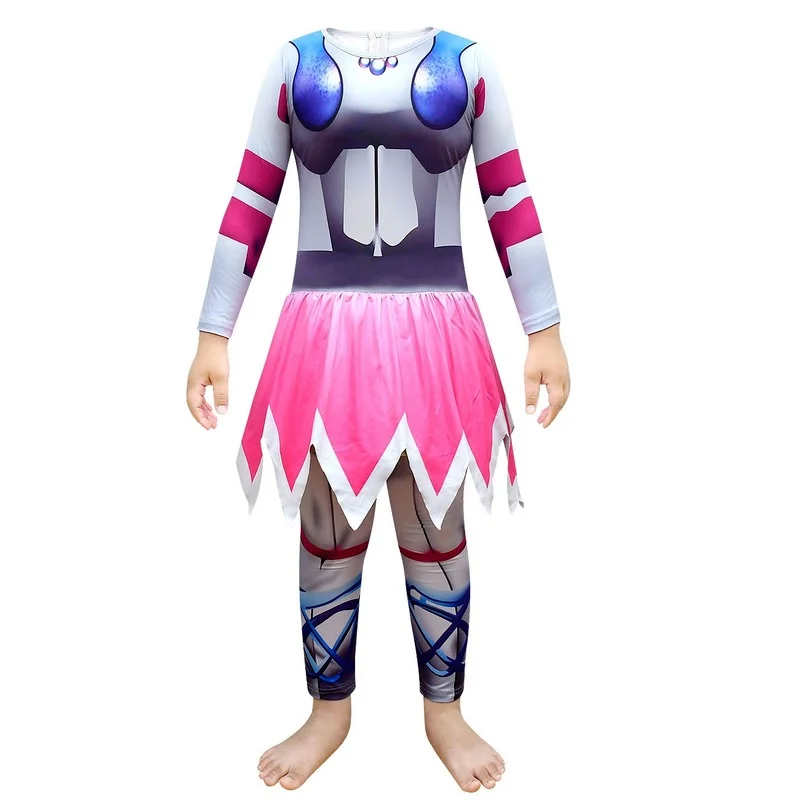 

Girls Fantasia Mardi Gras Cosplay Costume Battle Royale Jumpsuits Carnival Party Clothes Fornited Halloween Costumes for Kids