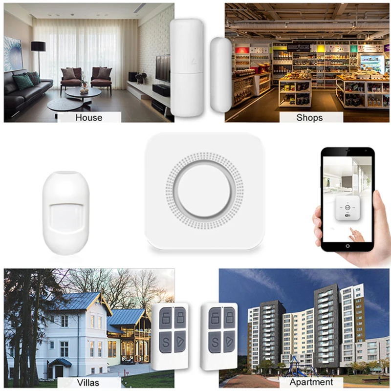 

Tuya graffiti alarm smart life APP control WiFi alarm wifi sound and light siren