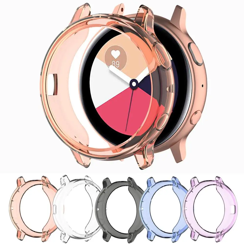 Силиконовый противоударный защитный чехол для Samsung Galaxy Watch Active 2 40 мм Active2 мягкий