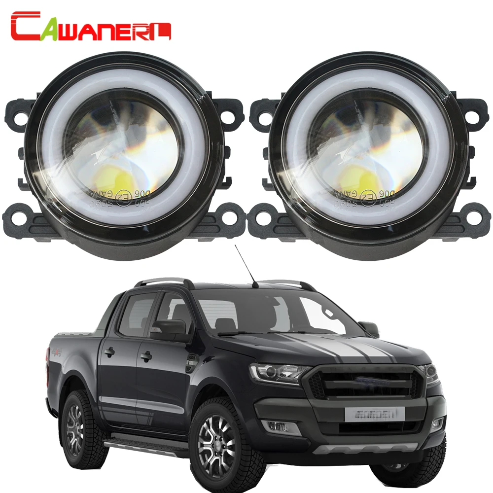 

Cawanerl For Ford Ranger 2005-2015 Car LED Fog Light COB Angel Eye DRL Daytime Running Light 30W 3000LM 12V High Bright