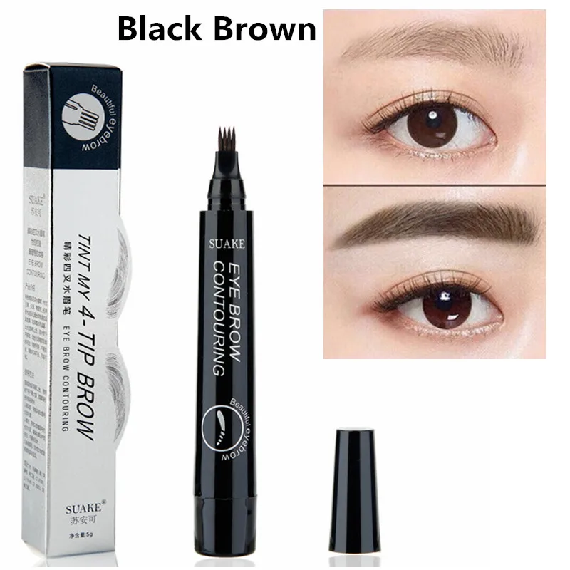Microblading карандаш для бровей водонепроницаемый вилка кончик бровей Карандаш для татуировки длительный Профессиональный тонкий эскиз жидкий карандаш для бровей - Цвет: 05