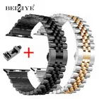 Ремешок из нержавеющей стали для Apple Watch band 38 мм 41 мм 42 мм 40 мм 44 мм 45 мм, браслет для Apple Watch band 6 SE 5 4 3 2 1, звеньевой браслет