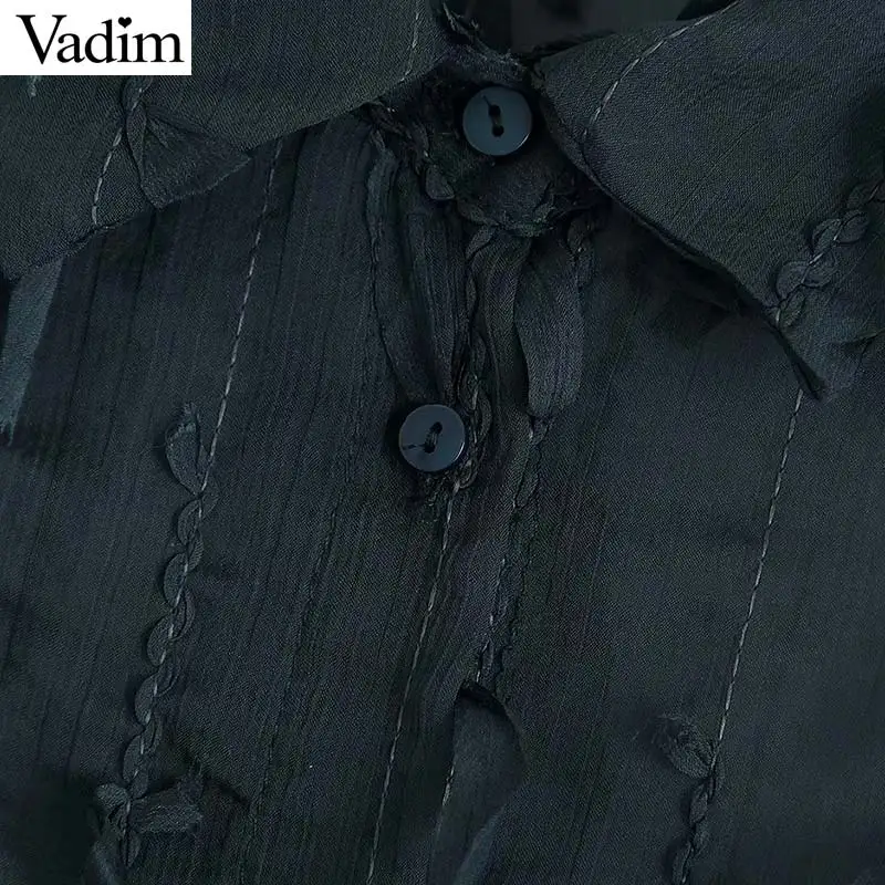 Женское элегантное платье vadim с кисточками Лоскутная Блузка прозрачные рубашки