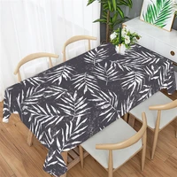 black leaf tablecloth large table maps waterproof rectangular tablecloths cloth for kitchen coffee dining home living room deco