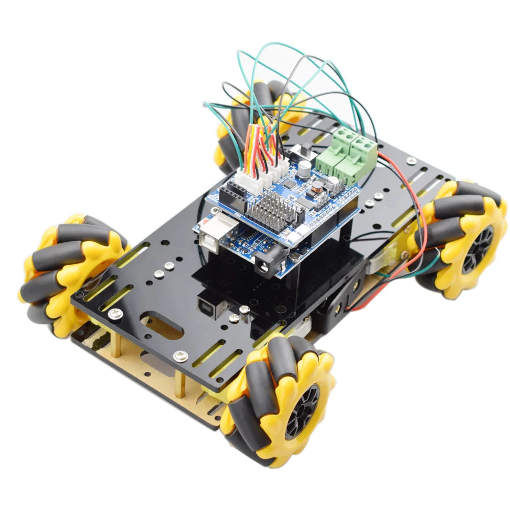 Новый Двойной Шасси Mecanum Wheel Robot автомобильный комплект шасси с мотором TT для Arduino