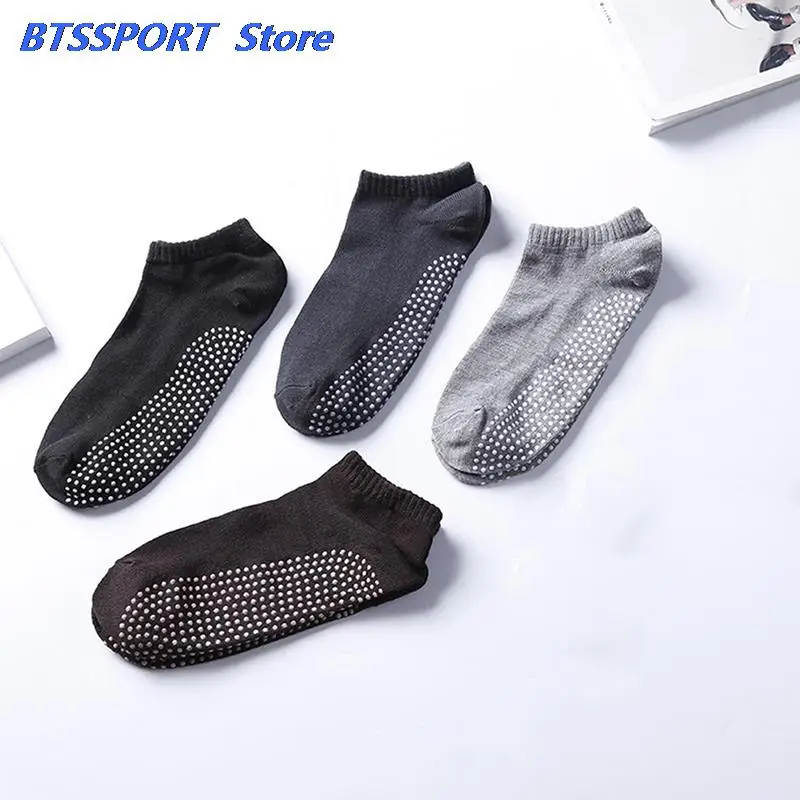 Новинка 1 пара/лот мужские хлопковые нескользящие носки для йоги с захватом