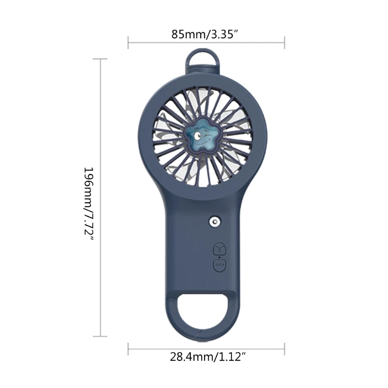 

2-IN-1 Handheld Fan Mini Spray Humidifier Portable Spray Fan USB Rechargeable Super Quiet for Camp Travel Outdoor