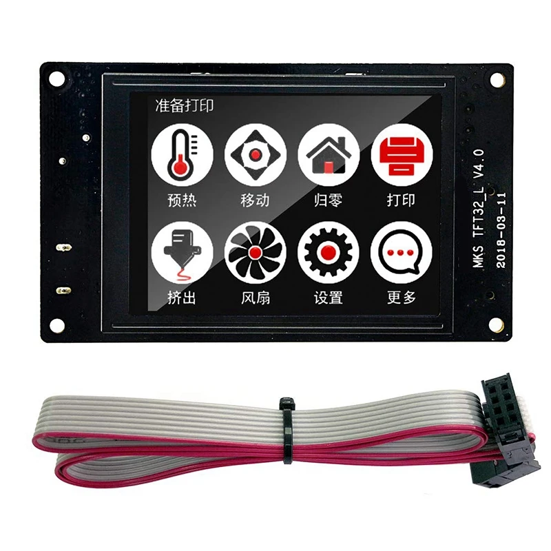 

Полноцветный контроллер для 3D-принтера Mks Tft32, 3,2 дюйма, с поддержкой приложения/Bt/редактирования/многоязычного режима