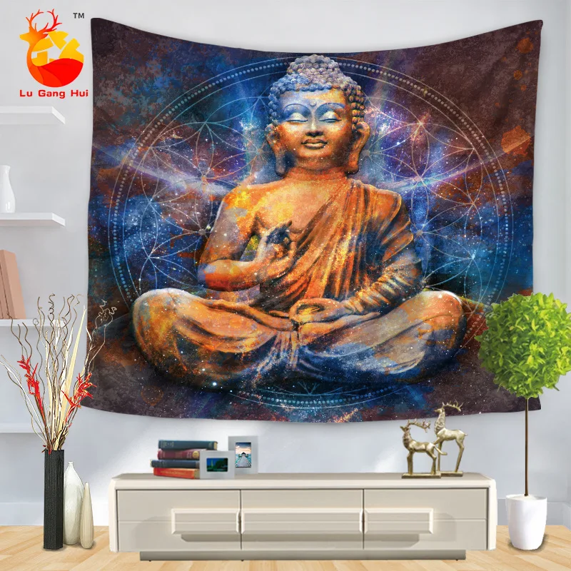 

Creative Personality Tapestry Buddhist Tapestry Bedside Decoration Tapestry Beach Towel In The Living Room