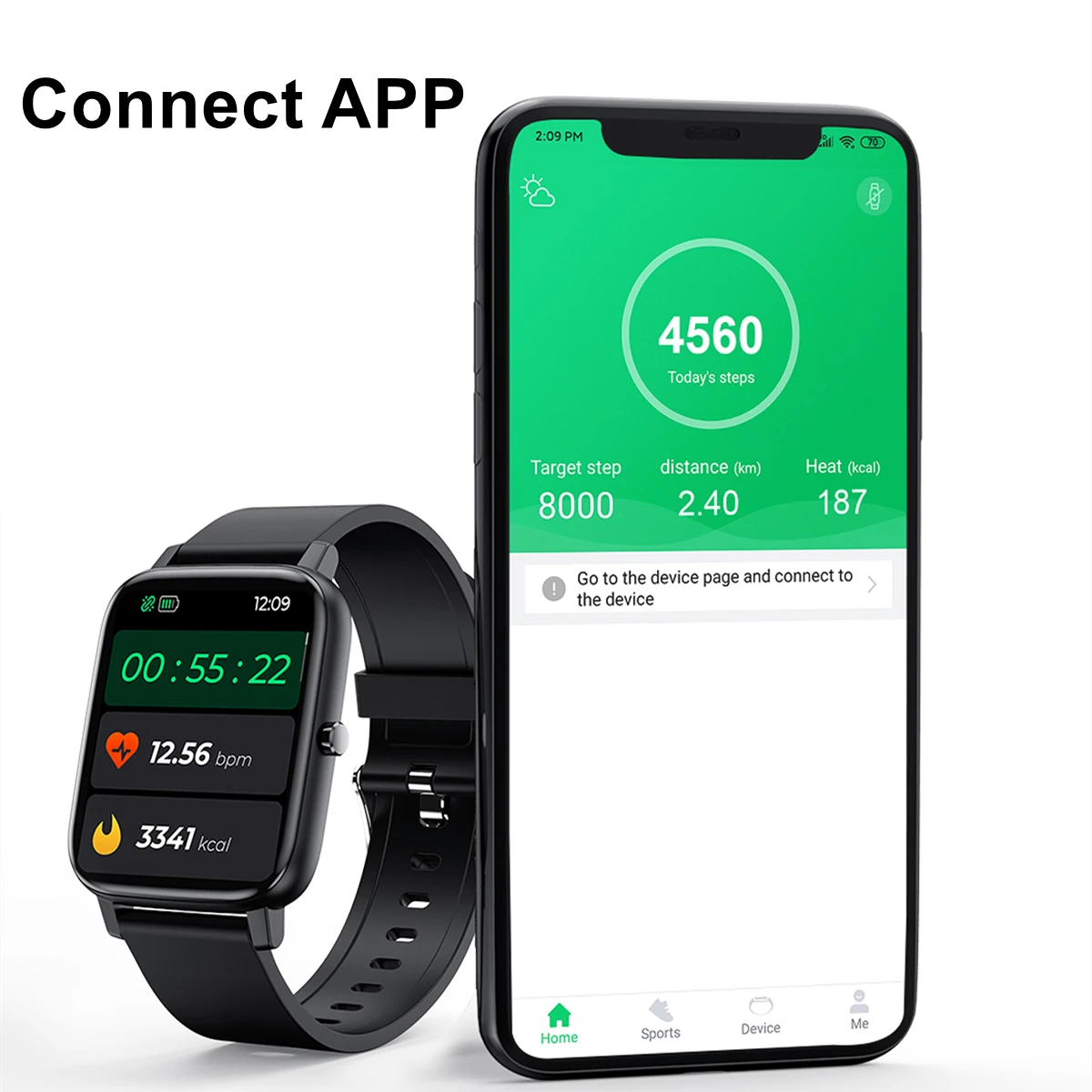 

2021 H80 Smart Watch Men ECG Waterproof Sports Fitness Tracker 1.69 Inch Bluetooth ClockSmartwatch Women For IOS Android Phone