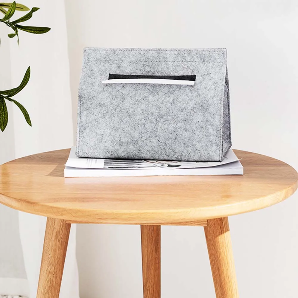 Коробка для салфеток простые лотки чехол из искусственной шерсти и войлока