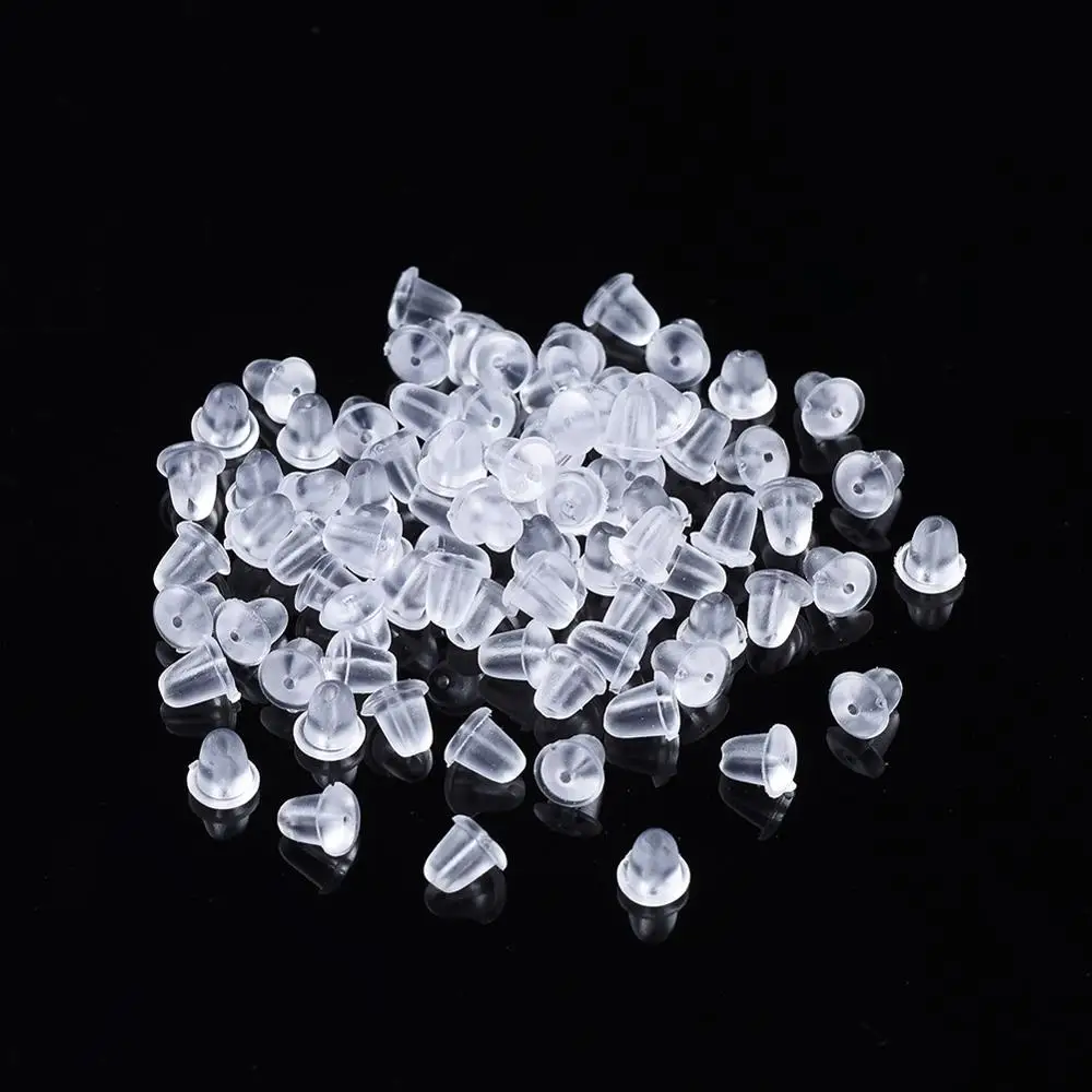 200 шт. мягкий прозрачный пластик креплений для сережек фиксаторы уход за кожей