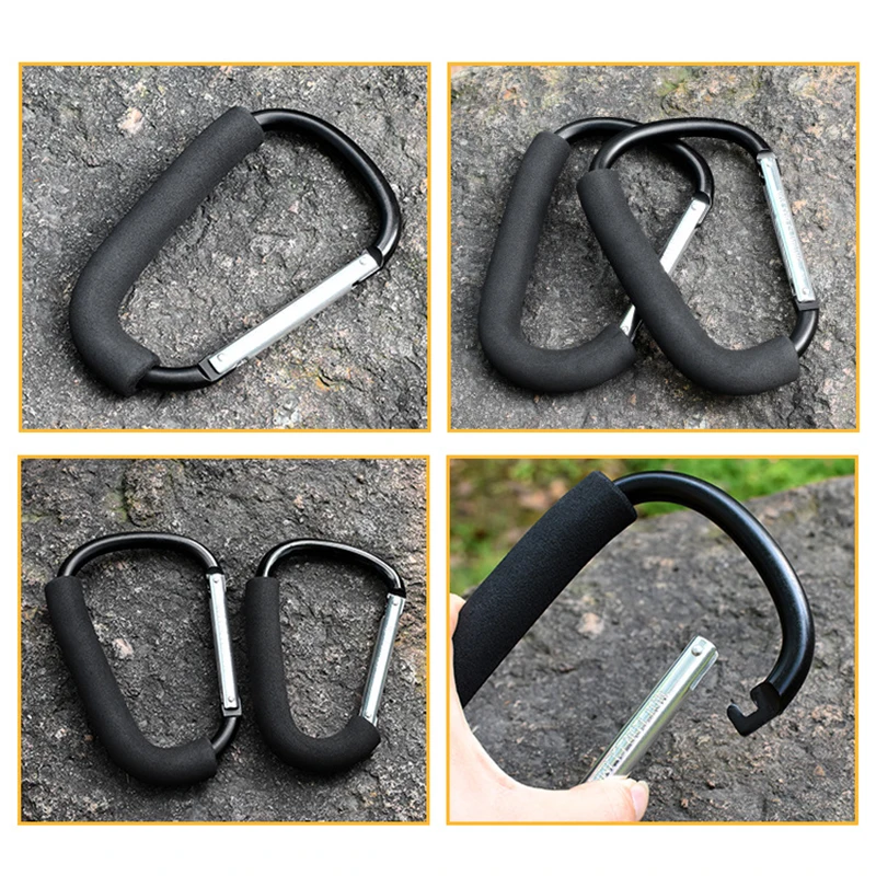 Алюминиевый карабин D форма Пряжка пакет брелок зажим пружинный для ключей