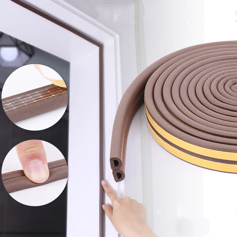 Самоклеящаяся лента 5 метров резиновая полоска для защиты окон и дверей - купить