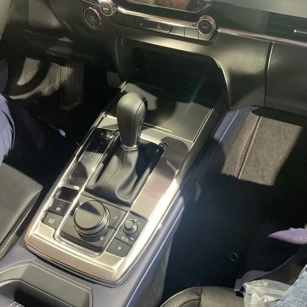 Черная консоль из нержавеющей стали для Mazda Cx-30 Cx30 2020 2021 панель переключения