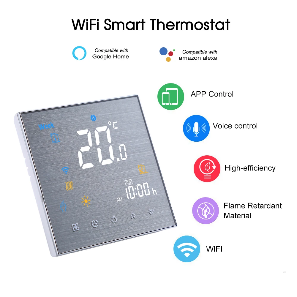 Умный термостат WiFi для подогрева воды полы газовый котел контроль температуры ler
