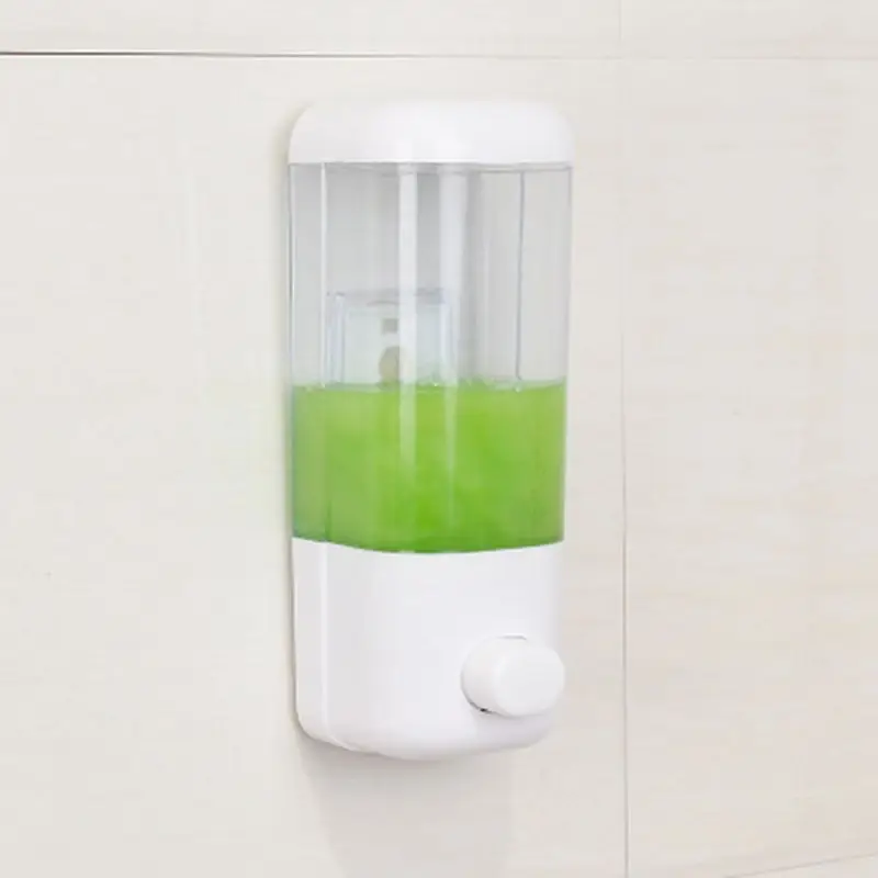 

500 мл диспенсер для мыла для ванной комнаты настенный самоклеющийся контейнер для шампуня Ручной пресс прозрачный жидкий лосьон с одним сло...