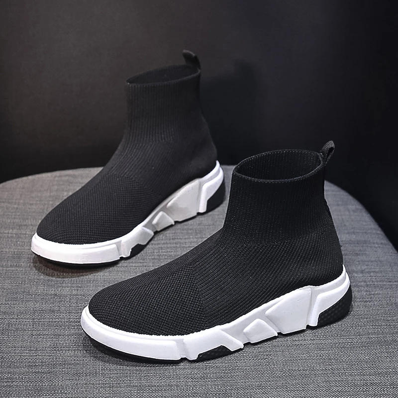 Кроссовки женская и мужская вязаная верхняя дышащая Спортивная обувь носки