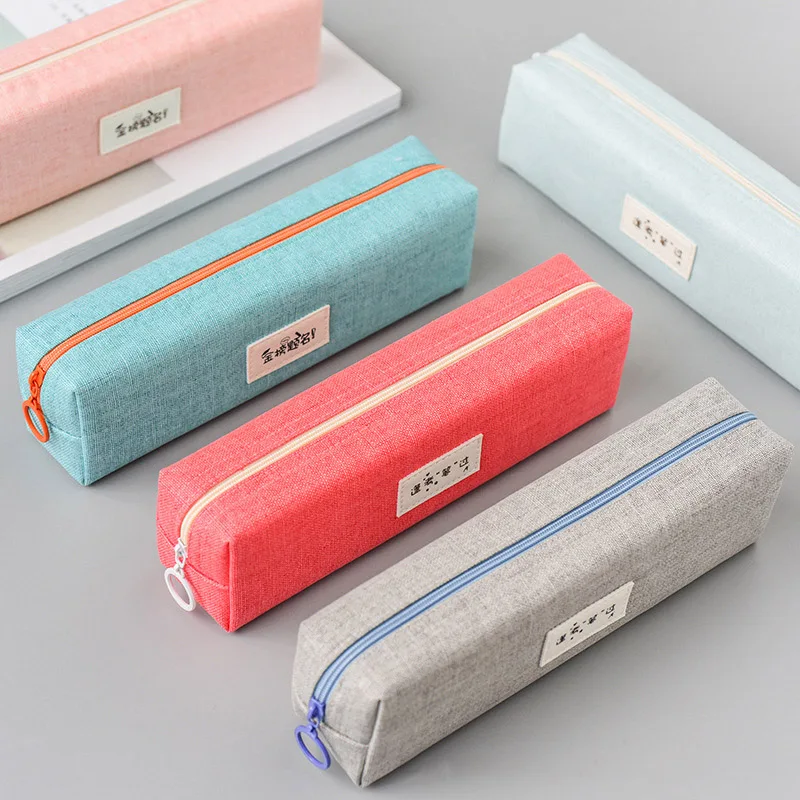 Cute Candy Color Pencil Case Kawaii PU Pen Big Capacity Bag For Girls Gifts School Office Supplies Stationery |