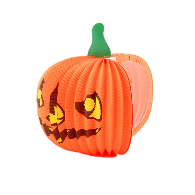 Тыква бумажный фонарь украшение на празднование Хэллоуина подарок ремесло DIY