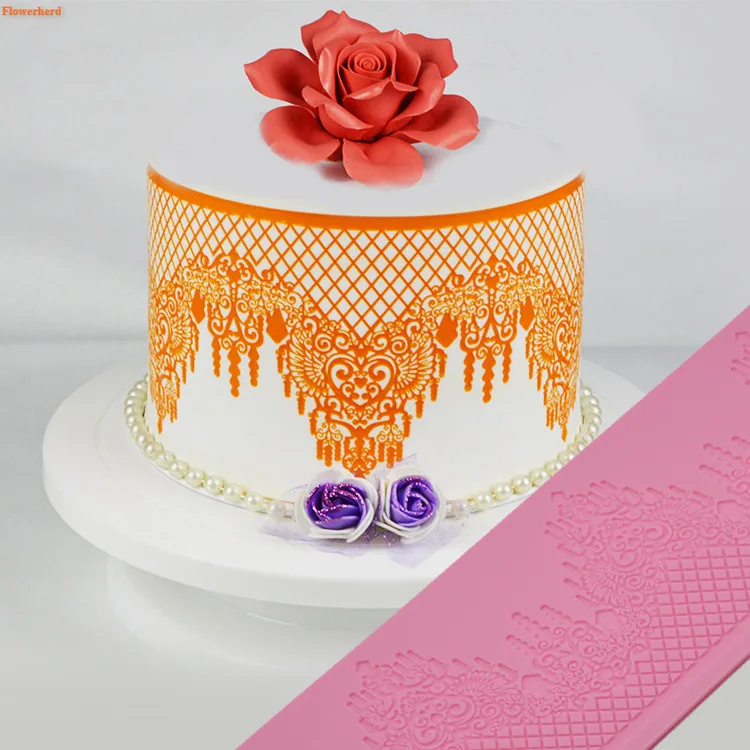 Новинка кружевной коврик силиконовая форма для мастики торта украшение на день