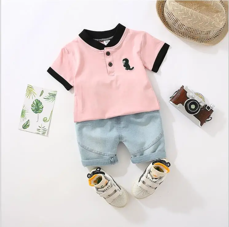 Baby boys clothes sets summer newborn cotton tops+shorts 2pcs wedding suits for bebe infant tracksuits toddler birthday set |
