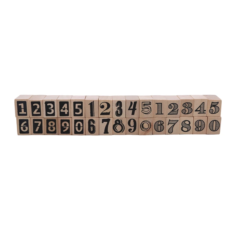 Vintage Date Stamp Set Bullet Journals Supplies Wood Stamps Basic Function Number Monthly Planner Stamps Stationery